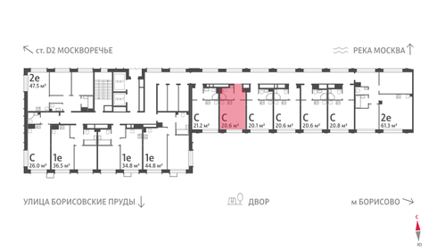 20,6 м², квартира-студия 7 692 822 ₽ - изображение 23