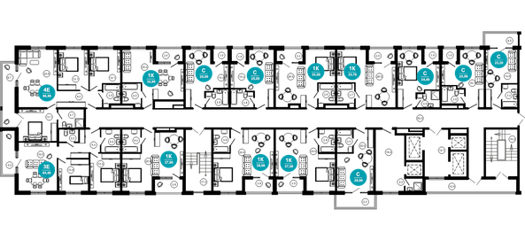 Квартира 28,6 м², 1-комнатные - изображение 2