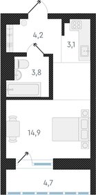 25,9 м², квартира-студия 4 870 000 ₽ - изображение 20