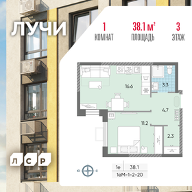 40,1 м², 1-комнатная квартира 8 800 500 ₽ - изображение 6