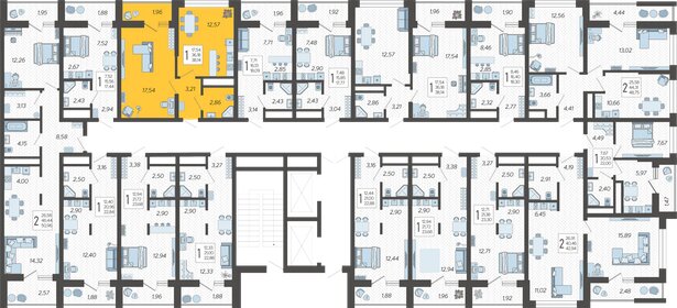 19,2 м², 1-комнатные апартаменты 15 360 000 ₽ - изображение 123