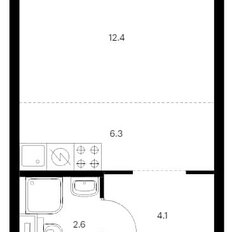 Квартира 25,4 м², студия - изображение 1