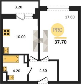 Квартира 37,7 м², 1-комнатная - изображение 1