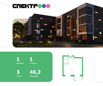 Квартира 46,2 м², 1-комнатная - изображение 1