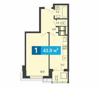 44,2 м², 1-комнатная квартира 4 595 000 ₽ - изображение 51