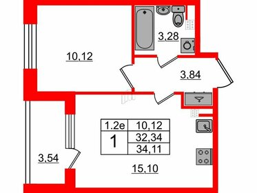 Квартира 32,3 м², 1-комнатная - изображение 1