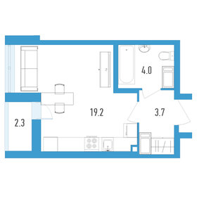 27,9 м², квартира-студия 6 200 000 ₽ - изображение 58
