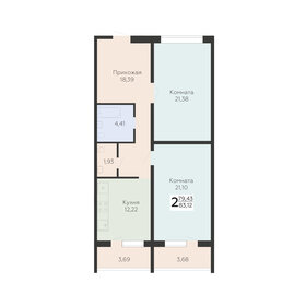 83,1 м², 2-комнатная квартира 7 140 008 ₽ - изображение 8