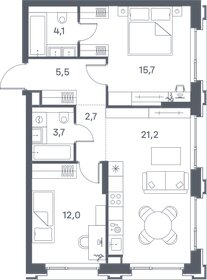 Квартира 64,9 м², 2-комнатная - изображение 1