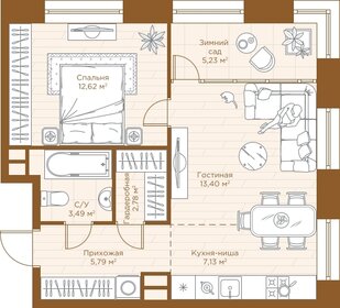 57,9 м², 1-комнатная квартира 24 172 800 ₽ - изображение 26