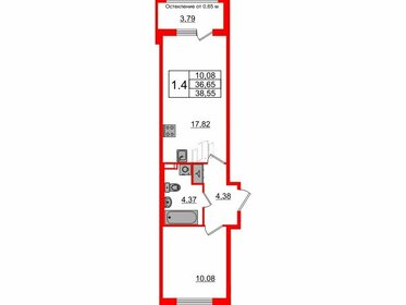 35,9 м², 1-комнатная квартира 6 350 106 ₽ - изображение 59