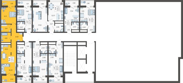 60,2 м², 2-комнатная квартира 22 490 000 ₽ - изображение 28