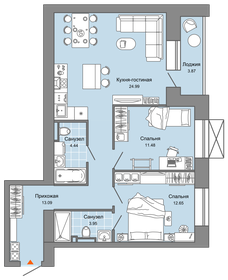 107,6 м², 3-комнатная квартира 8 990 000 ₽ - изображение 65