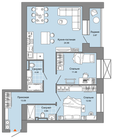 Квартира 73 м², 3-комнатная - изображение 1