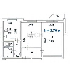 Квартира 53 м², 2-комнатная - изображение 3