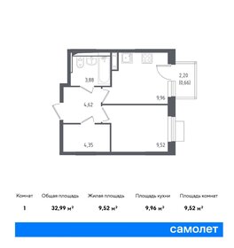 Квартира 33 м², 1-комнатная - изображение 1