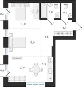 Квартира 55,2 м², 3-комнатная - изображение 1