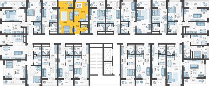 19,2 м², 1-комнатные апартаменты 15 360 000 ₽ - изображение 137