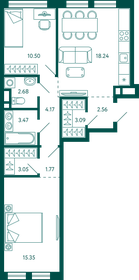 67,3 м², 2-комнатная квартира 8 300 000 ₽ - изображение 89