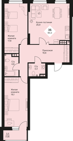 Квартира 90,3 м², 3-комнатная - изображение 1