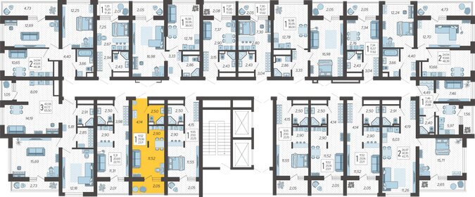 21 м², квартира-студия 11 980 000 ₽ - изображение 96