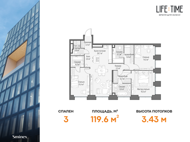 119,3 м², 4-комнатная квартира 121 150 000 ₽ - изображение 33