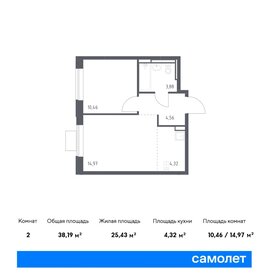 39,9 м², 2-комнатная квартира 7 600 000 ₽ - изображение 30