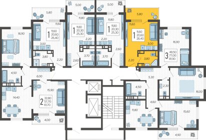 26,4 м², квартира-студия 9 213 600 ₽ - изображение 12