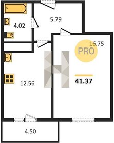 Квартира 41,4 м², 1-комнатная - изображение 1