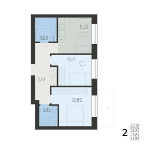 58 м², 2-комнатная квартира 4 500 000 ₽ - изображение 93