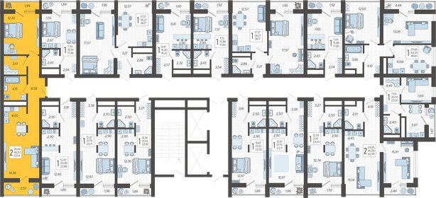 51 м², 2-комнатная квартира 20 278 192 ₽ - изображение 47