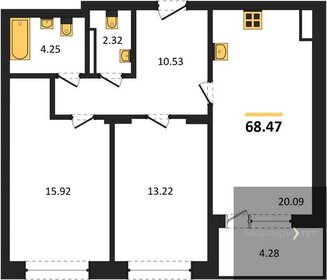 69,2 м², 2-комнатная квартира 6 922 000 ₽ - изображение 1