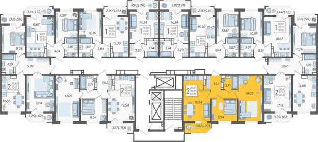 61,4 м², 2-комнатная квартира 9 368 114 ₽ - изображение 37