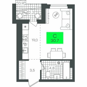 31 м², квартира-студия 5 000 000 ₽ - изображение 1