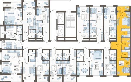 45 м², 2-комнатная квартира 9 000 000 ₽ - изображение 167