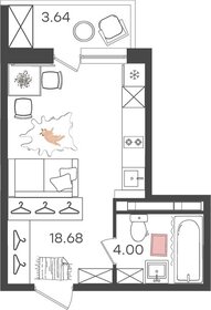 27 м², 1-комнатная квартира 2 430 000 ₽ - изображение 33