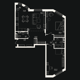 Квартира 98,3 м², 3-комнатная - изображение 1