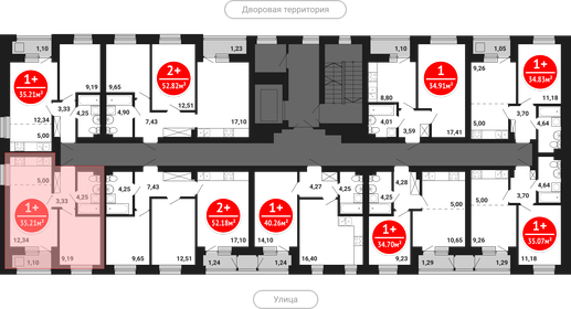 Квартира 35,2 м², 1-комнатная - изображение 2