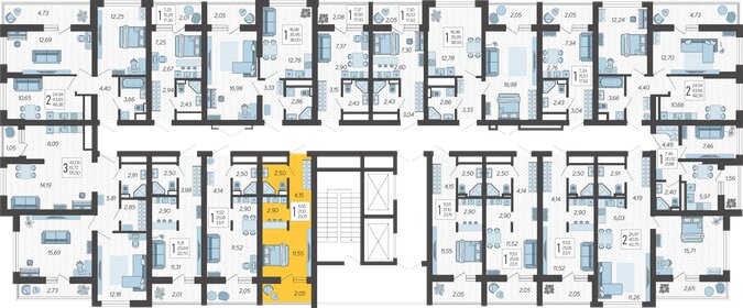 21 м², квартира-студия 11 980 000 ₽ - изображение 126