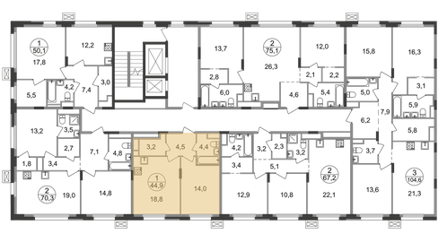 35,5 м², 1-комнатная квартира 11 665 528 ₽ - изображение 50