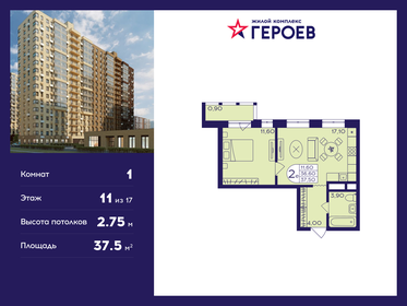 35,8 м², 1-комнатная квартира 6 547 820 ₽ - изображение 28