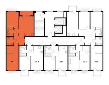 Квартира 67,4 м², 2-комнатная - изображение 1