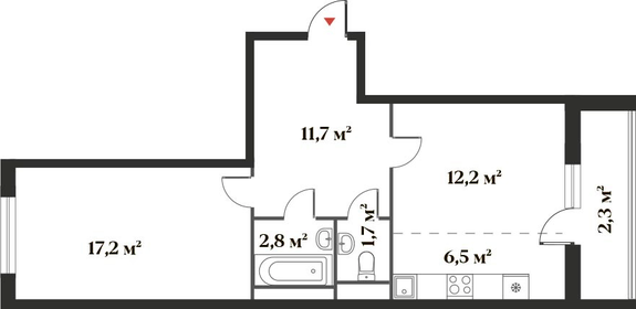 50,4 м², 2-комнатная квартира 12 835 841 ₽ - изображение 26