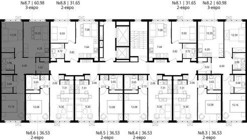 Квартира 61 м², 2-комнатная - изображение 2