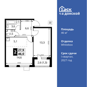 45 м², 2-комнатная квартира 7 661 745 ₽ - изображение 38