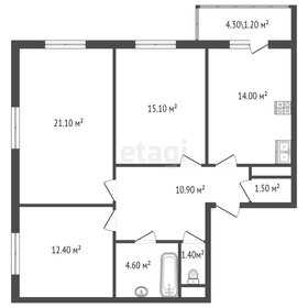 Квартира 83 м², 3-комнатная - изображение 3