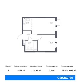 36,5 м², 1-комнатная квартира 7 250 000 ₽ - изображение 41