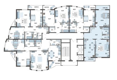 75 м², 2-комнатная квартира 12 360 000 ₽ - изображение 116