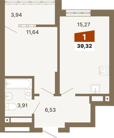 18,7 м², 1-комнатная квартира 2 749 000 ₽ - изображение 67