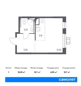 25,8 м², квартира-студия 5 746 406 ₽ - изображение 16